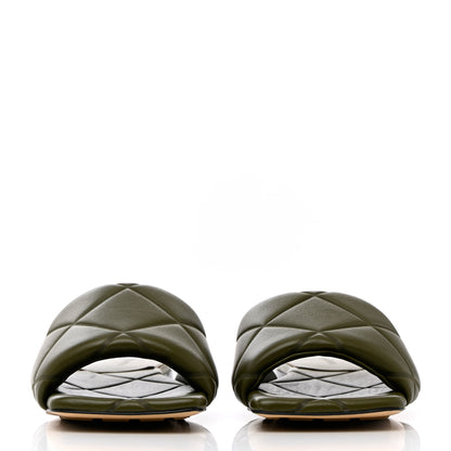 Bottega Veneta Nappa Quilted Rubber Lido Flat Sandals 39 Khaki 2 of 8