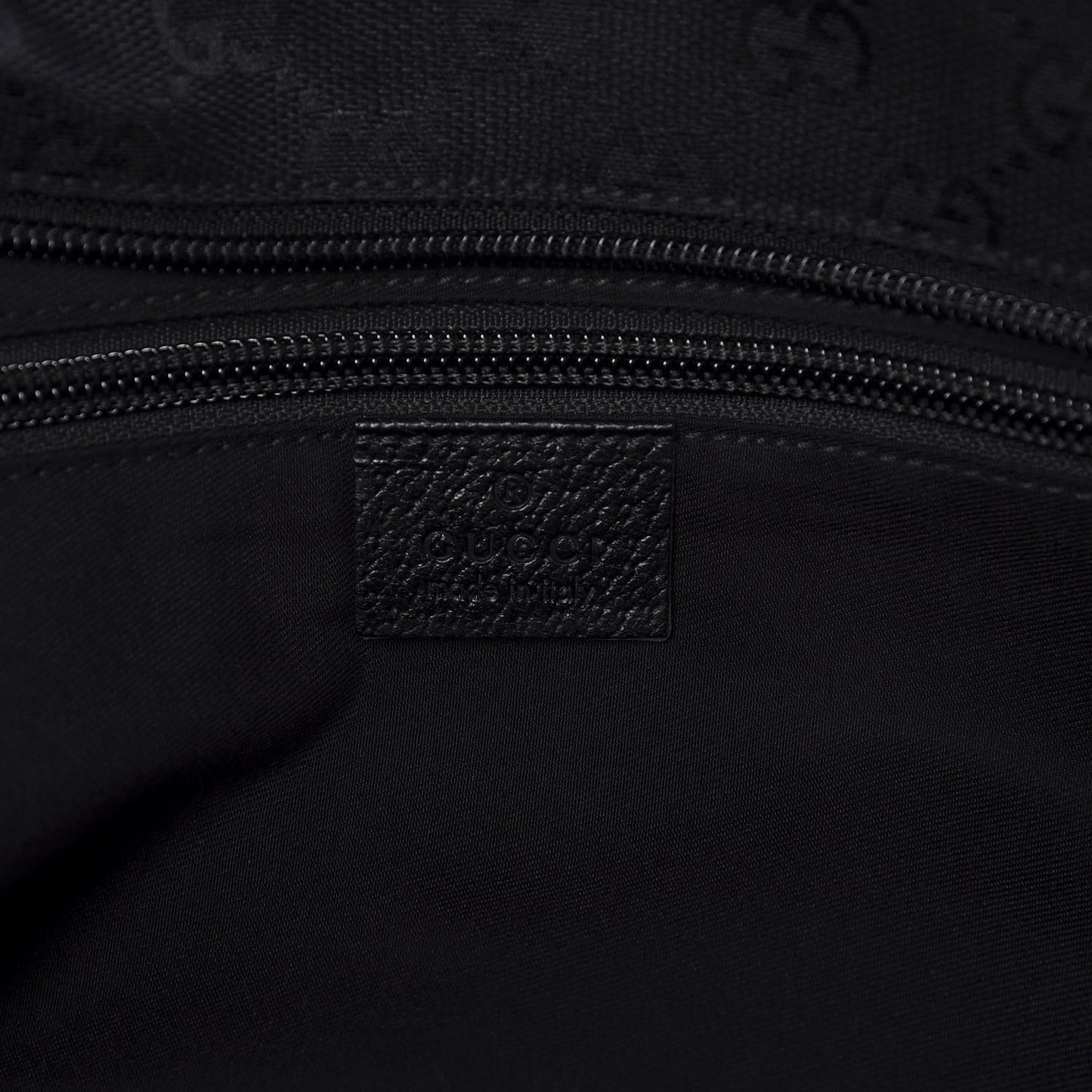 GG Monogram Medium Web Handle Bucket Tote Black