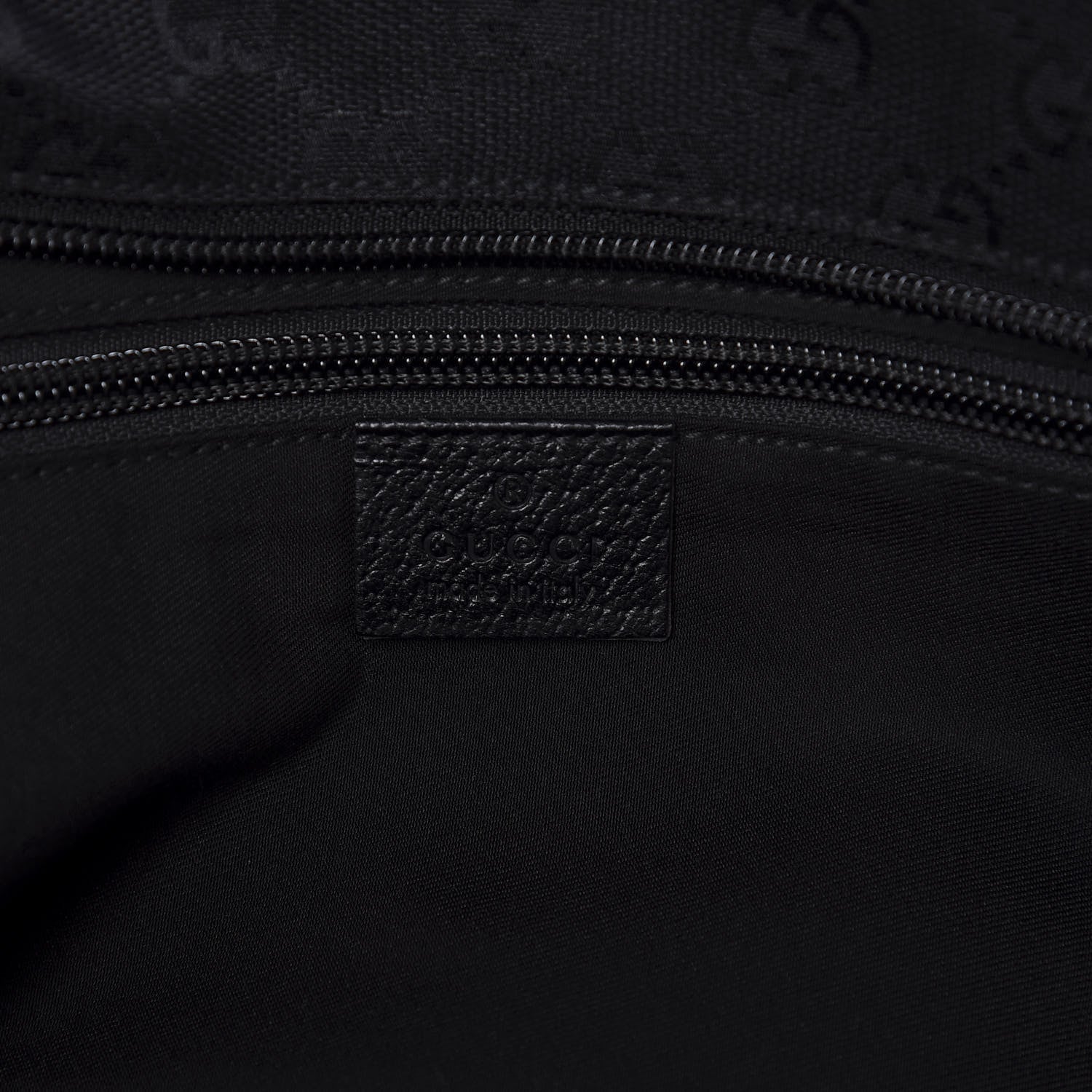 Gucci GG Monogram Medium Web Handle Bucket Tote Black 9 of 10