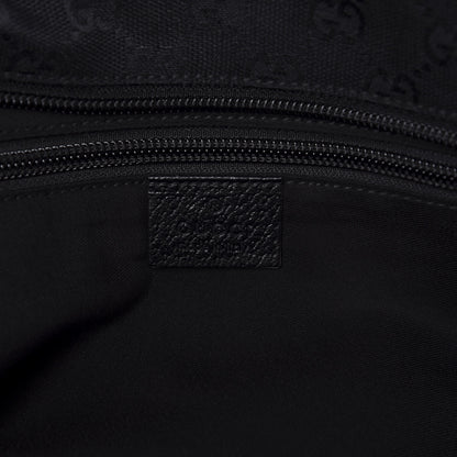 Gucci GG Monogram Medium Web Handle Bucket Tote Black 9 of 10