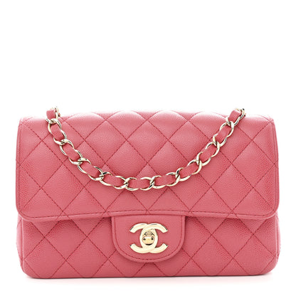Chanel Caviar Quilted Mini Rectangular Flap Dark Pink 1 of 10
