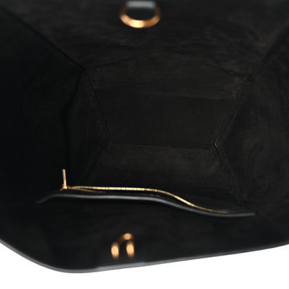 Celine Soft Grained Calfskin Sangle Bucket Bag Black 5 of 11