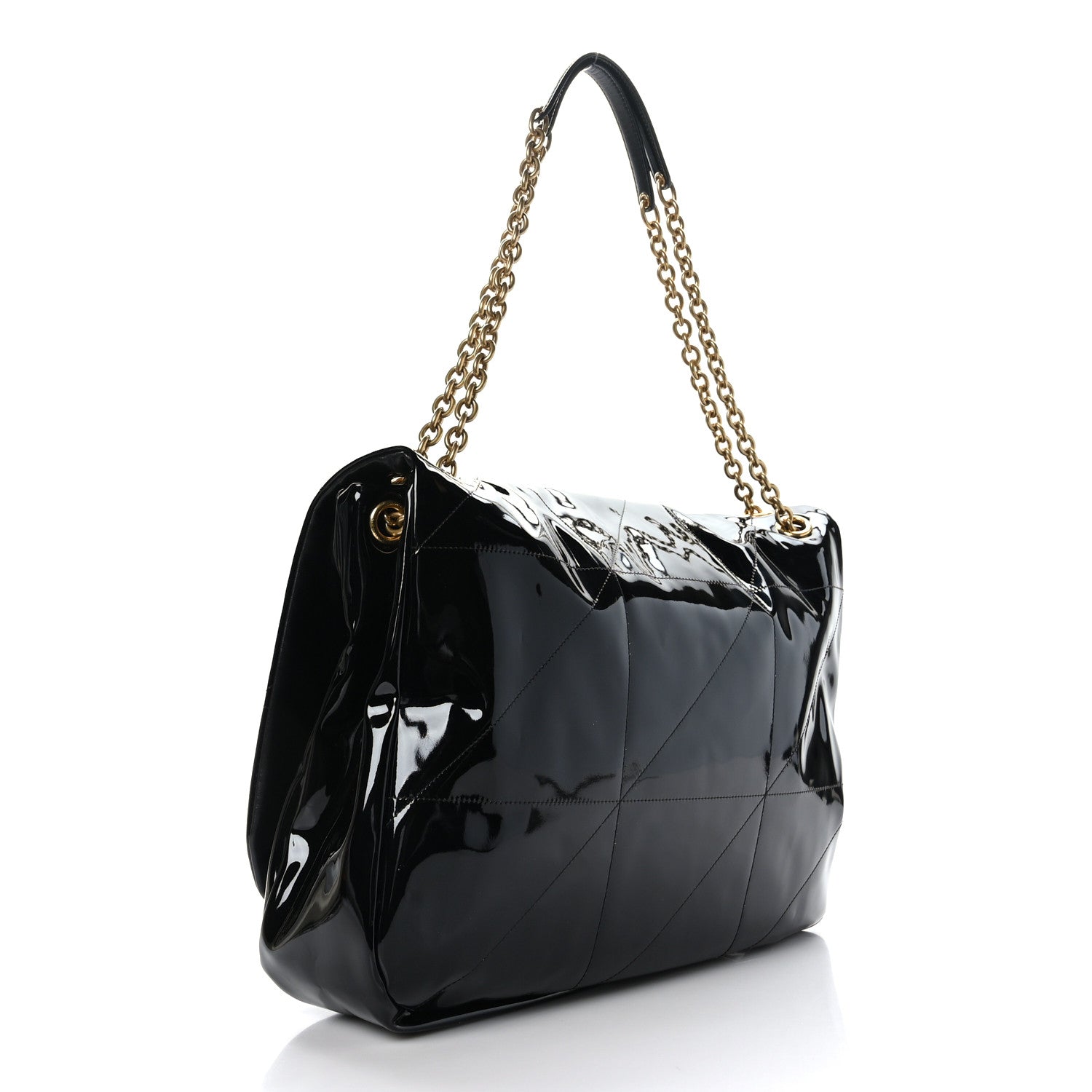 Saint Laurent Patent Matelasse Monogram Large Jamie 4.3 Black 3 of 9