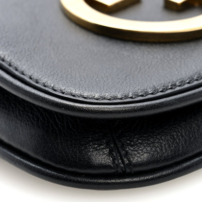 Gucci Roxy Calfskin Blondie Card Case Wallet with Strap Black 8 of 9