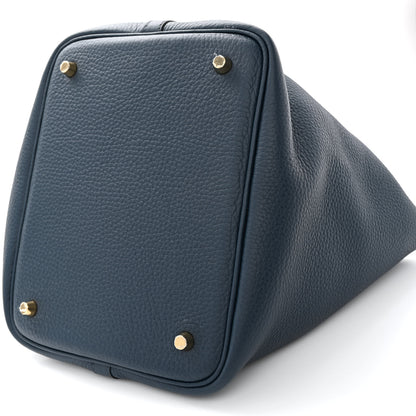 Hermes Taurillon Clemence Picotin Lock 22 MM Bleu De Prusse 10 of 12