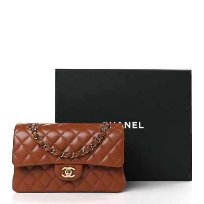 Chanel Caviar Quilted Small Double Flap Light Brown 10 of 10