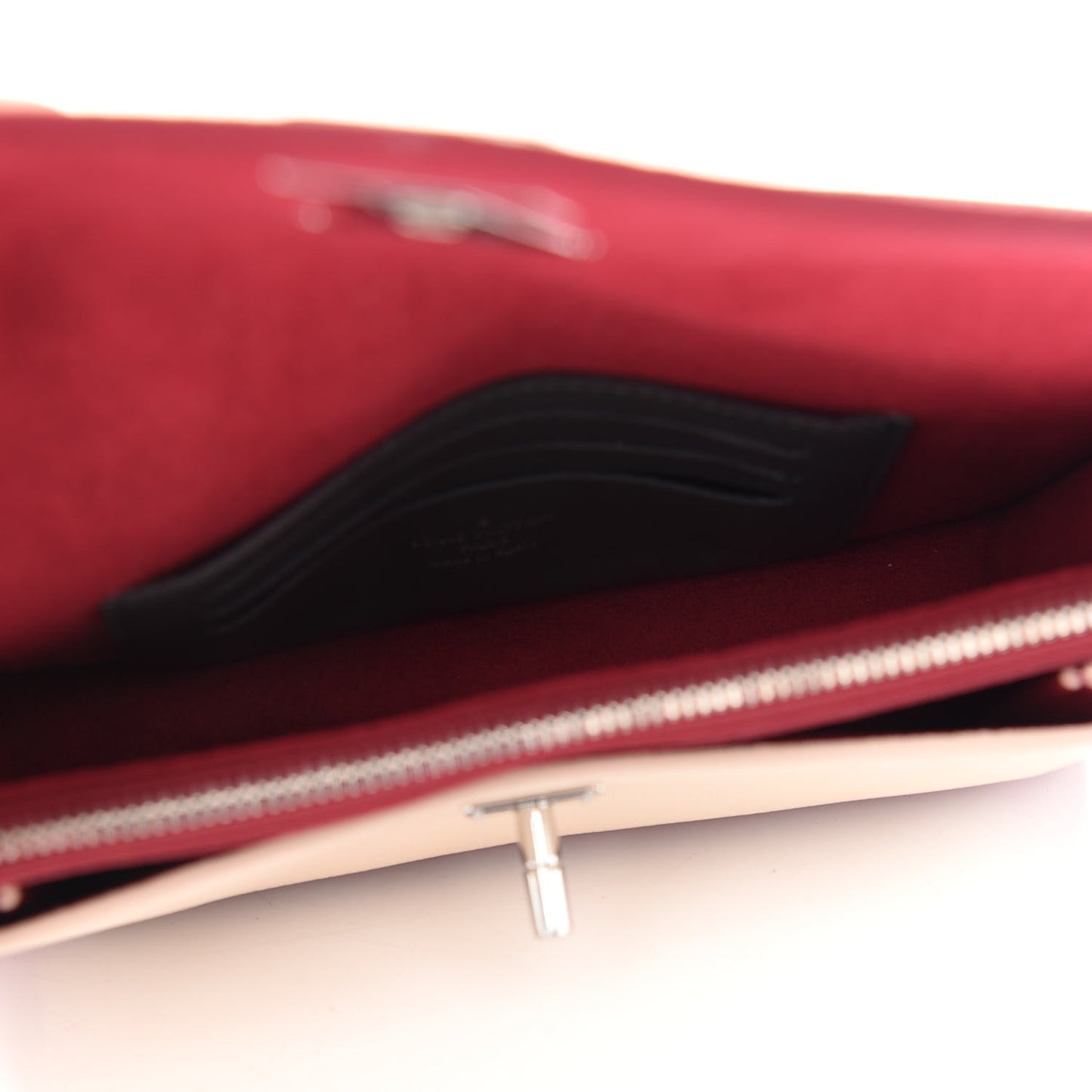 Calfskin My Lockme Chain Pochette Lie De Vin Etain Creme