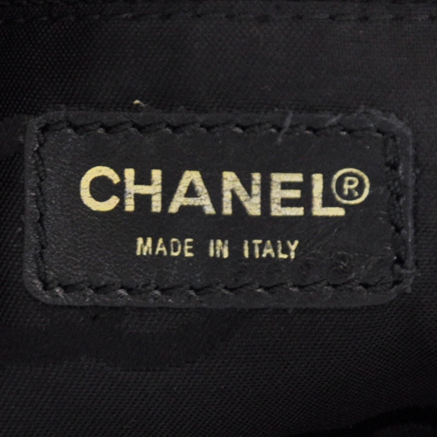 Chanel Caviar CC Wood Chain Hobo Black 6 of 9