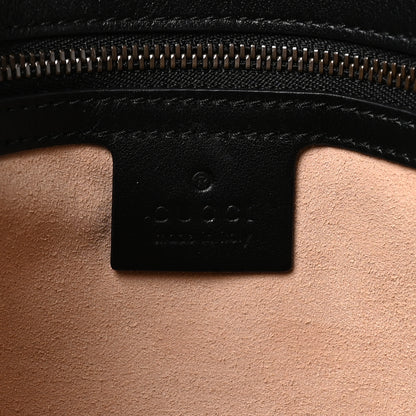 Gucci Calfskin Matelasse Medium GG Marmont Shoulder Bag Black 5 of 9