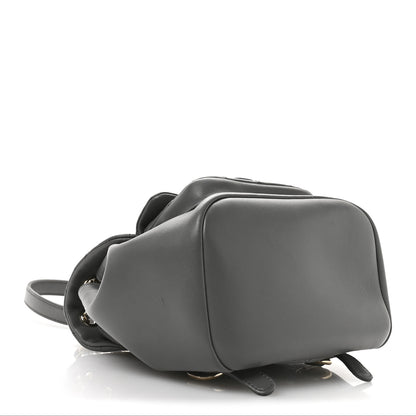 Chanel Lambskin Quilted Small Duma Drawstring Backpack Grey 4 of 10