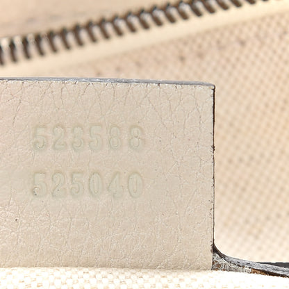 Gucci Grained Calfskin Logo Half Moon Hobo White 7 of 9