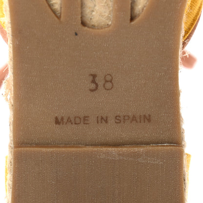 Hermes Canvas Womens Ankle Wrap Espadrilles Flats 38 6 of 9