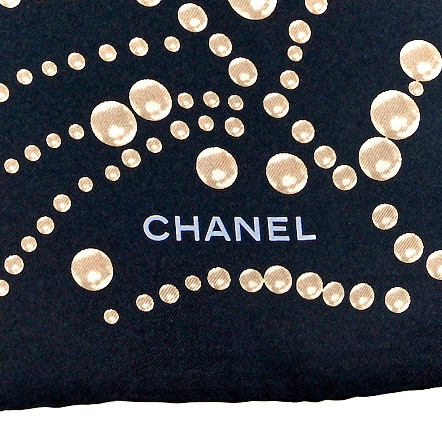 Chanel Silk N°5 Perfume Square Scarf Black Multicolor 3 of 3