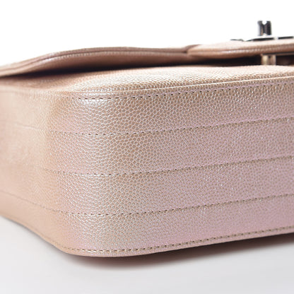 Chanel Iridescent Caviar Chevron Quilted Mini Rectangular Flap Light Gold 8 of 10