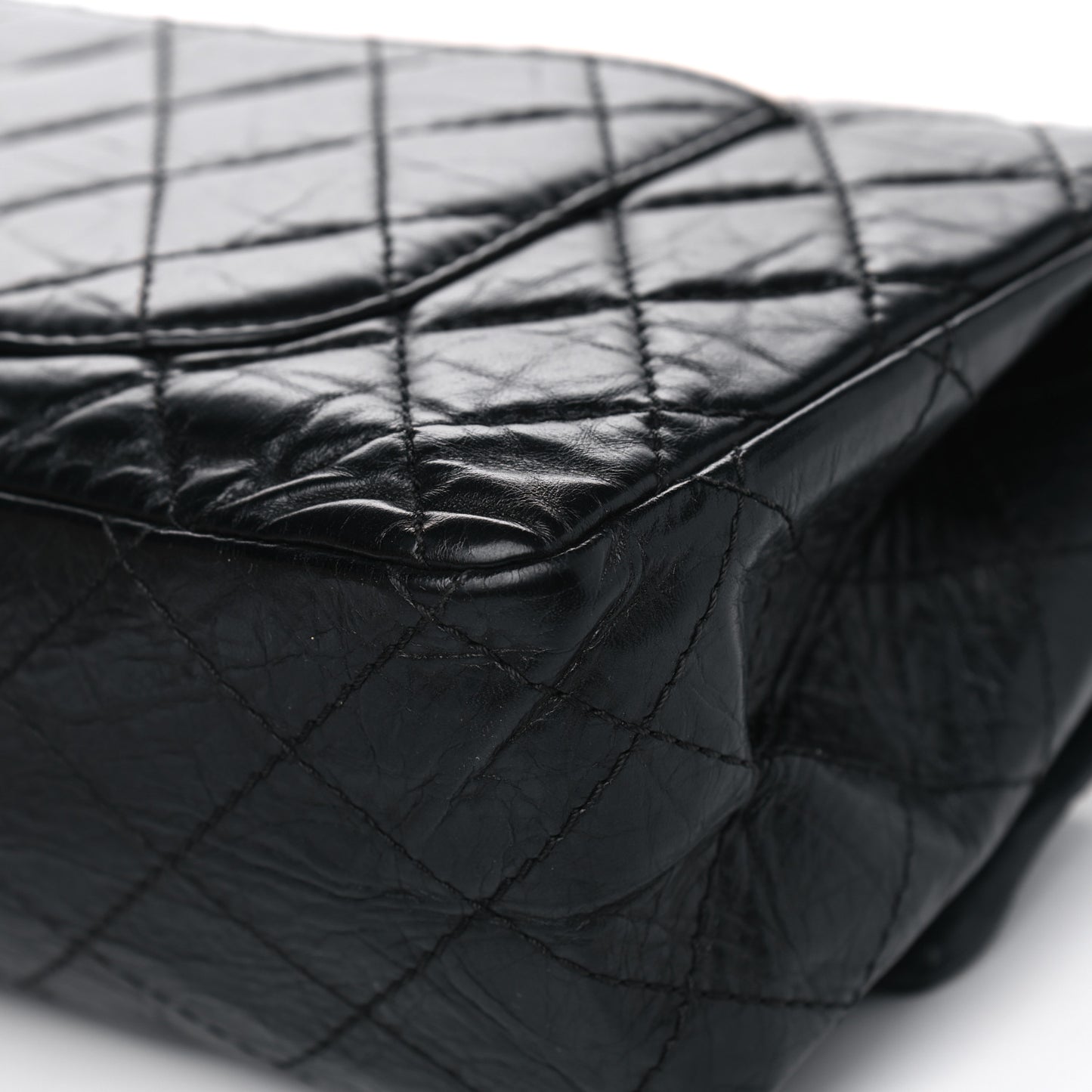 Aged Calfskin Quilted 2.55 Reissue 226 Flap Black