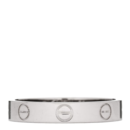 Cartier 18K White Gold 3.5mm LOVE Wedding Band Ring 56 7.75 1 of 5