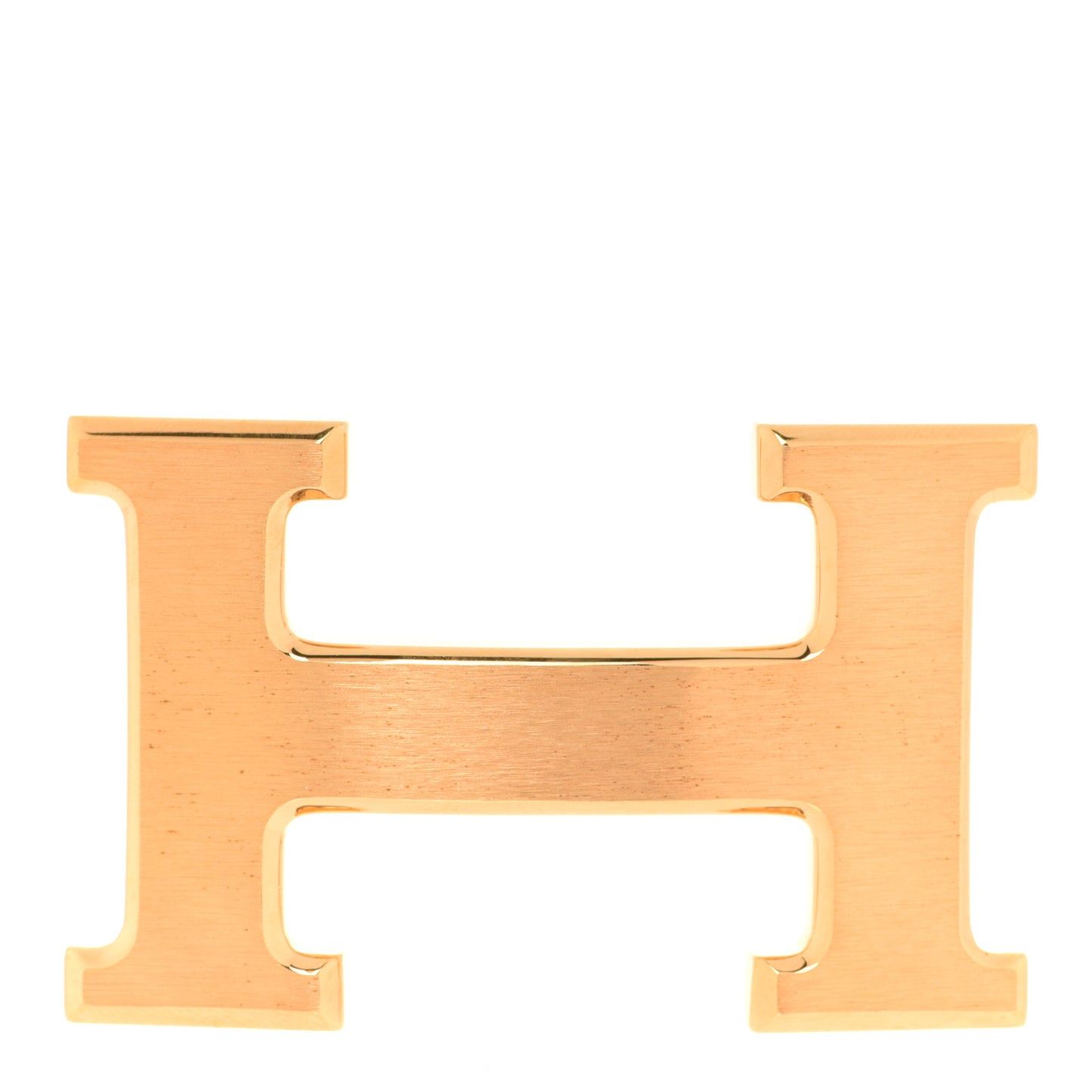 Brushed 32mm H Belt Buckle Gold