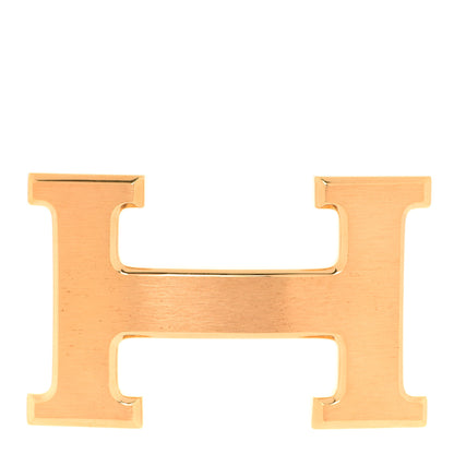 Hermes Brushed 32mm H Belt Buckle Gold 1 of 4