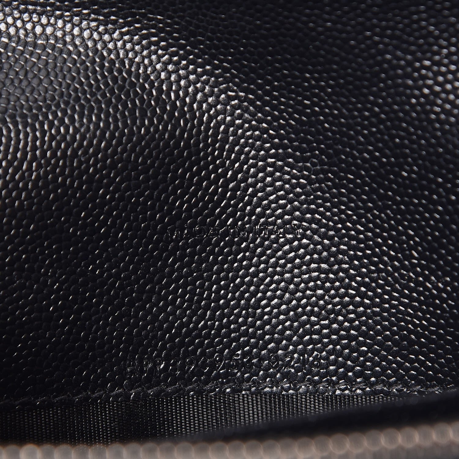 Saint Laurent Grain De Poudre Matelasse Chevron Monogram Envelope Chain Wallet Black 7 of 9