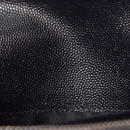 Saint Laurent Grain De Poudre Matelasse Chevron Monogram Envelope Chain Wallet Black 7 of 9