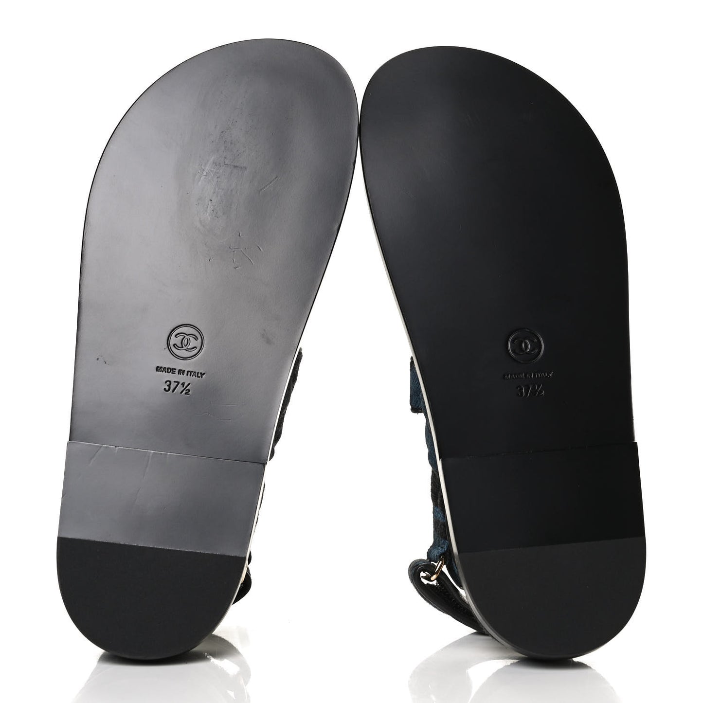 Denim Velcro Dad Sandals 37.5 Dark Grey Blue Black