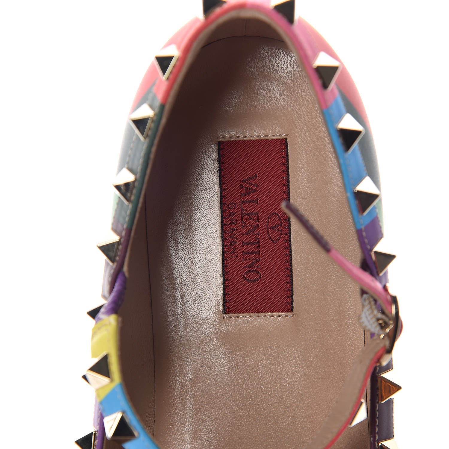 Valentino Garavani Calfskin Ballerina Rockstud Cage Ballerina Flats 39 Multicolor 7 of 7
