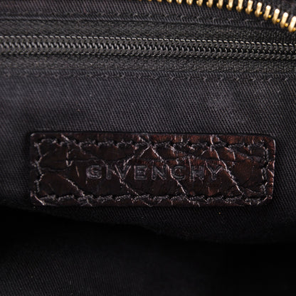 Givenchy Calfskin Crocodile Embossed Pouch Black 6 of 7