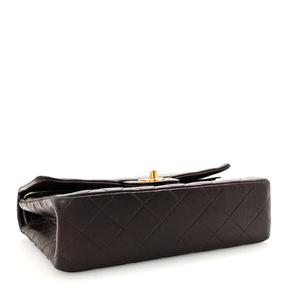 Chanel Lambskin Quilted Small Double Flap Dark Brown 4 of 10
