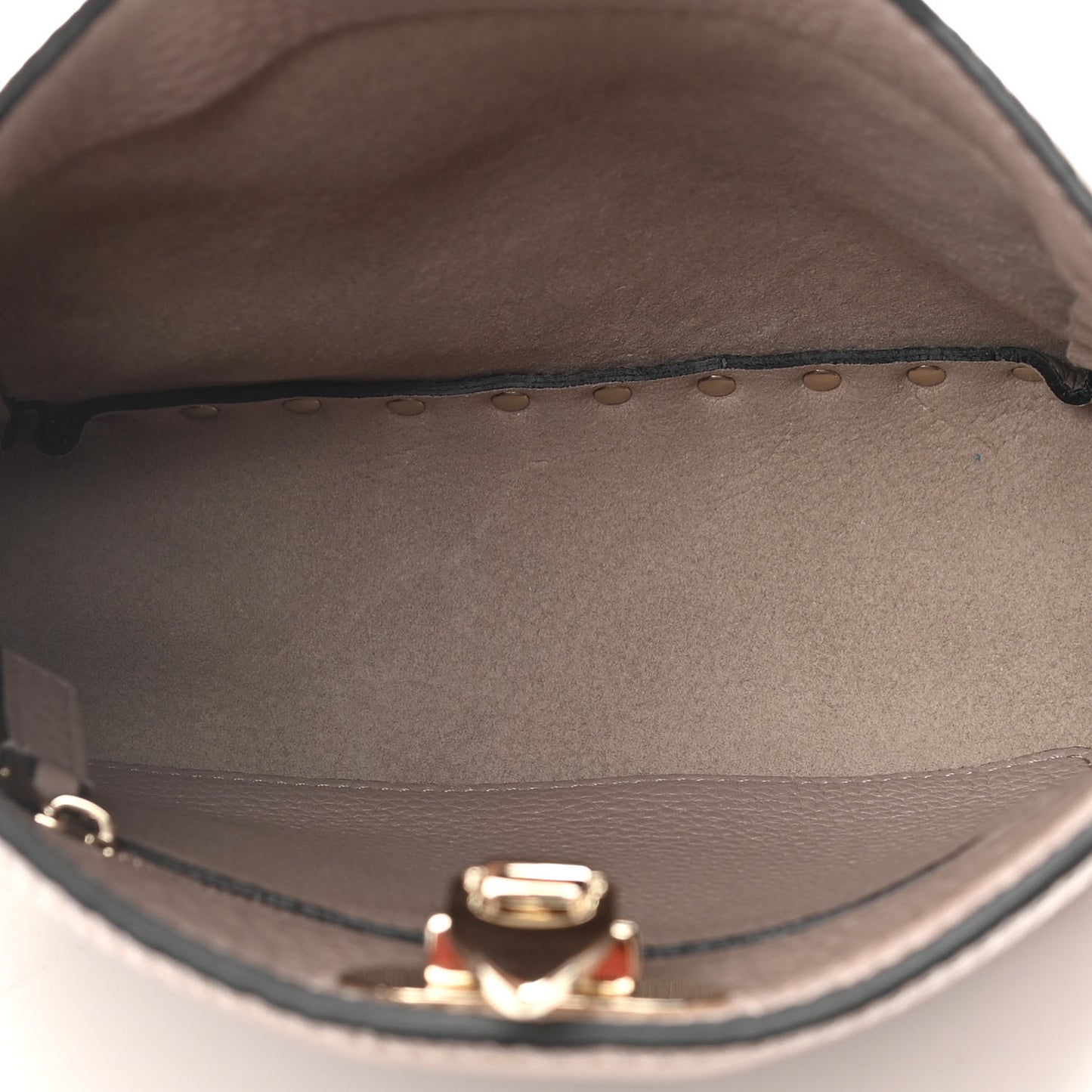 Pebbled Calfskin Mini Rockstud Flip-Lock Messenger Bag Poudre