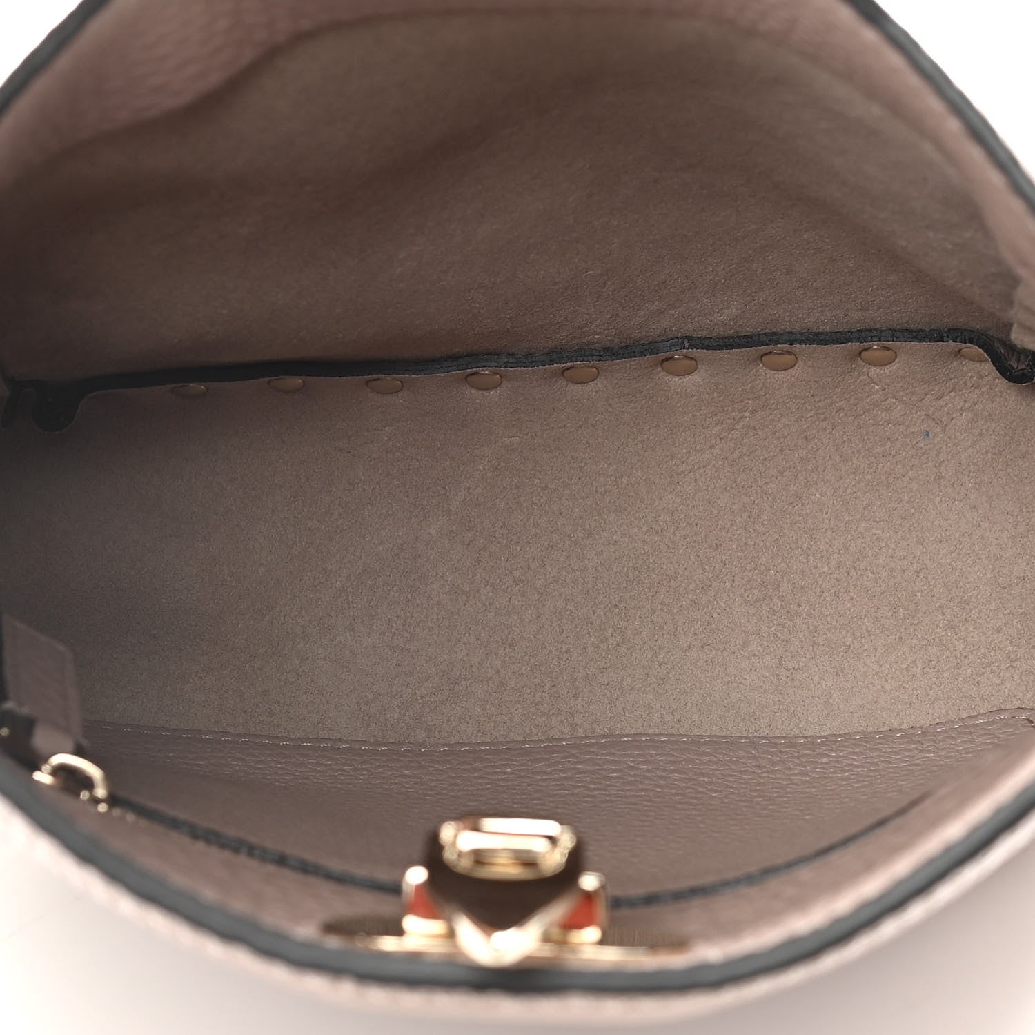 Valentino Garavani Pebbled Calfskin Mini Rockstud Flip-Lock Messenger Bag Poudre 5 of 10