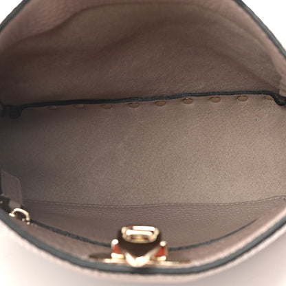 Valentino Garavani Pebbled Calfskin Mini Rockstud Flip-Lock Messenger Bag Poudre 5 of 10