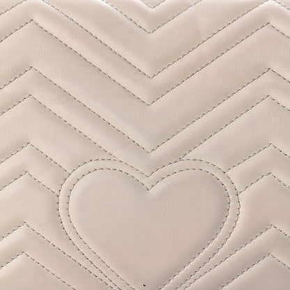 Gucci Calfskin Matelasse Medium GG Marmont Shoulder Bag White 12 of 21