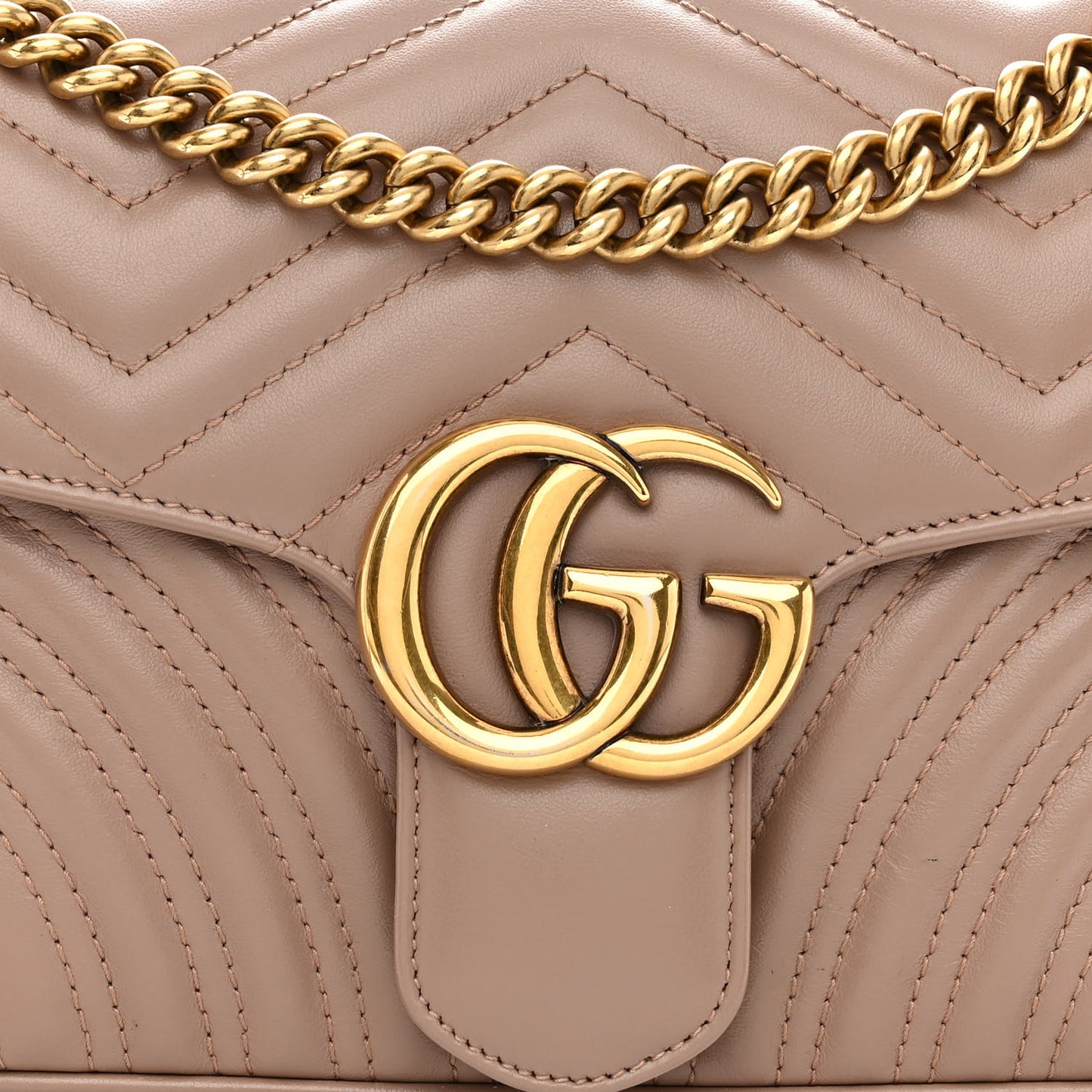 Calfskin Matelasse Small GG Marmont Shoulder Bag Porcelain Rose