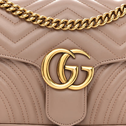 Gucci Calfskin Matelasse Small GG Marmont Shoulder Bag Porcelain Rose 8 of 10