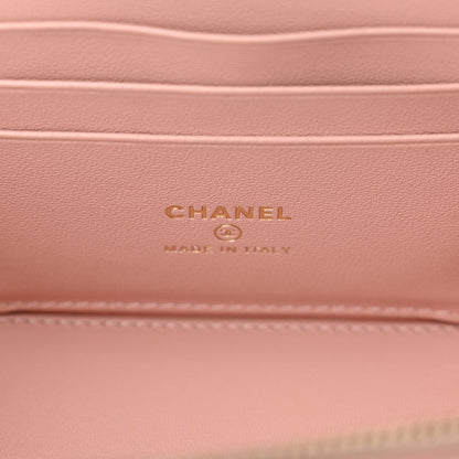 Chanel Lambskin Quilted Sweet Camellia Small Vanity Case With Chain Pink 6 of 12