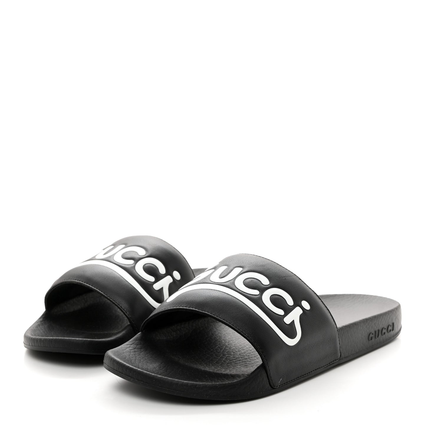 Nappa Cat Logo Womens Pursuit Slide Sandals 40 Black