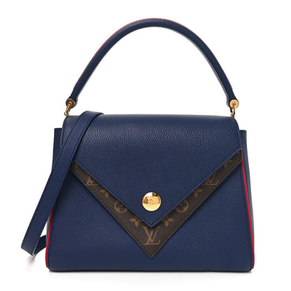 Louis Vuitton Grained Calfskin Monogram Double V Blue Marine 1 of 10