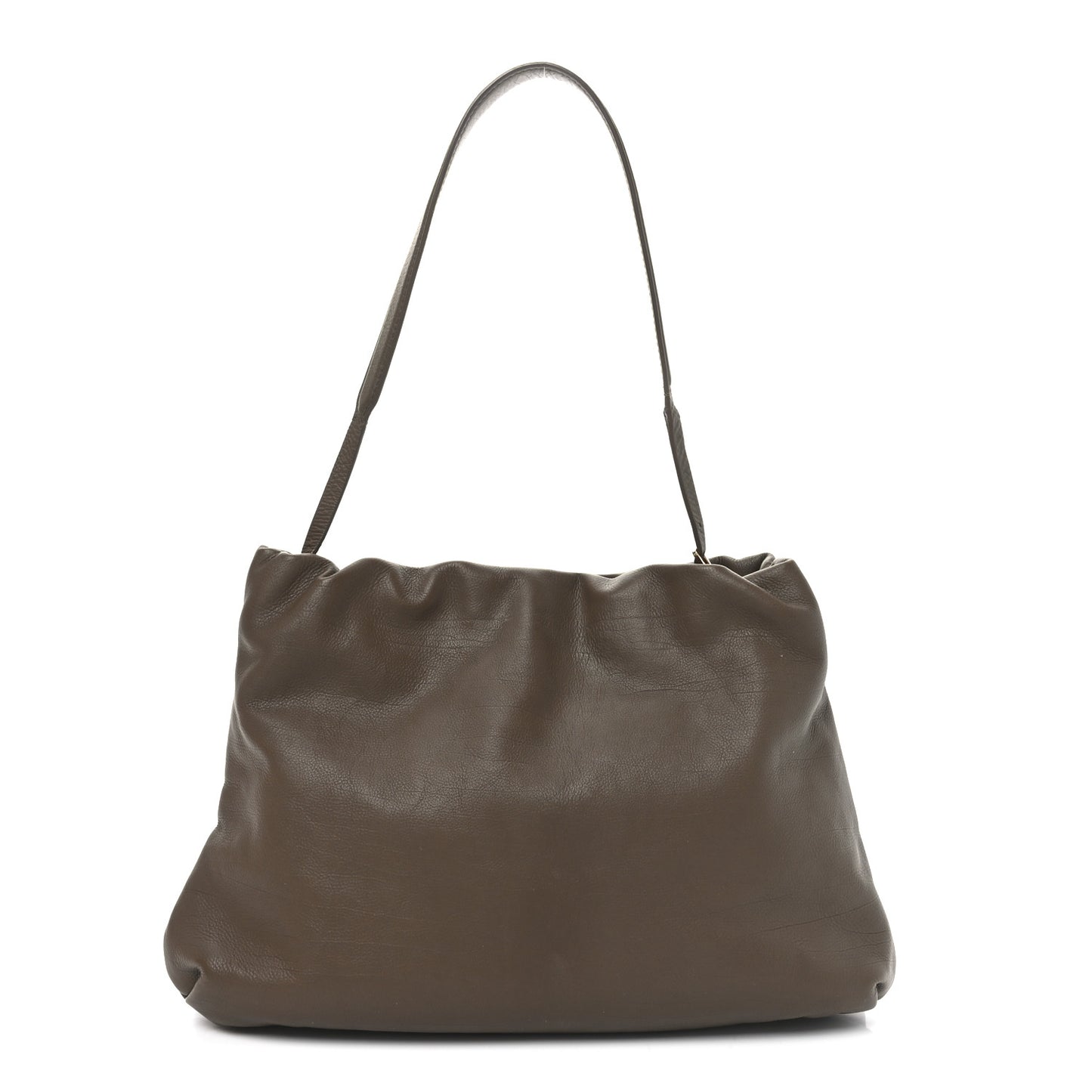Goatskin Bourse Bag Coppery Yellow Brown Melange