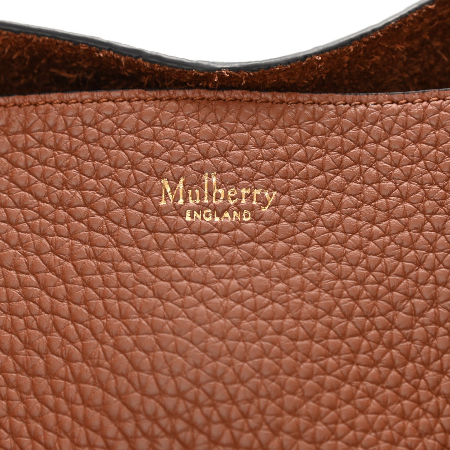 Heavy Grain Calfskin Small Millie Tote Chestnut