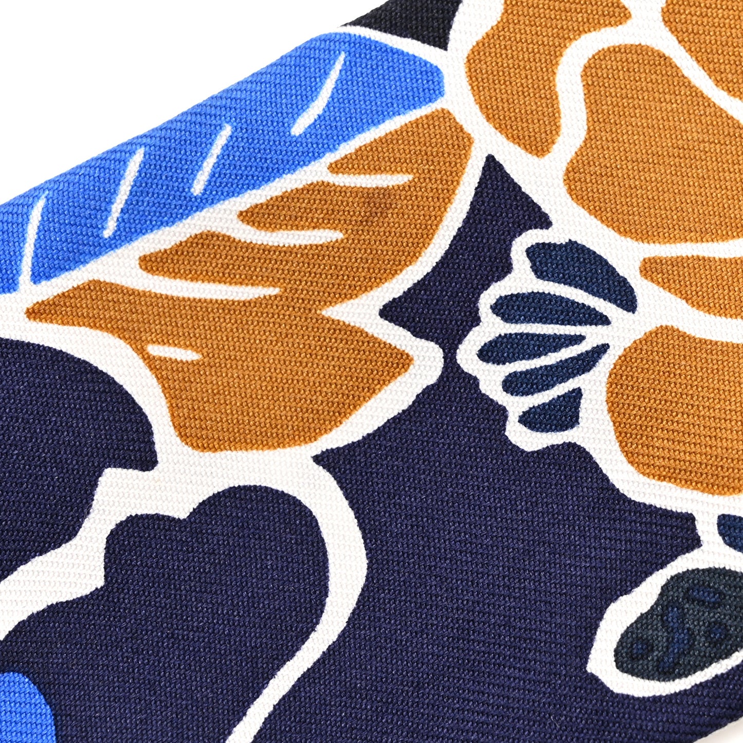 Silk Bingata Sticker Twilly Bleu Vif Marine Tabac Blanc