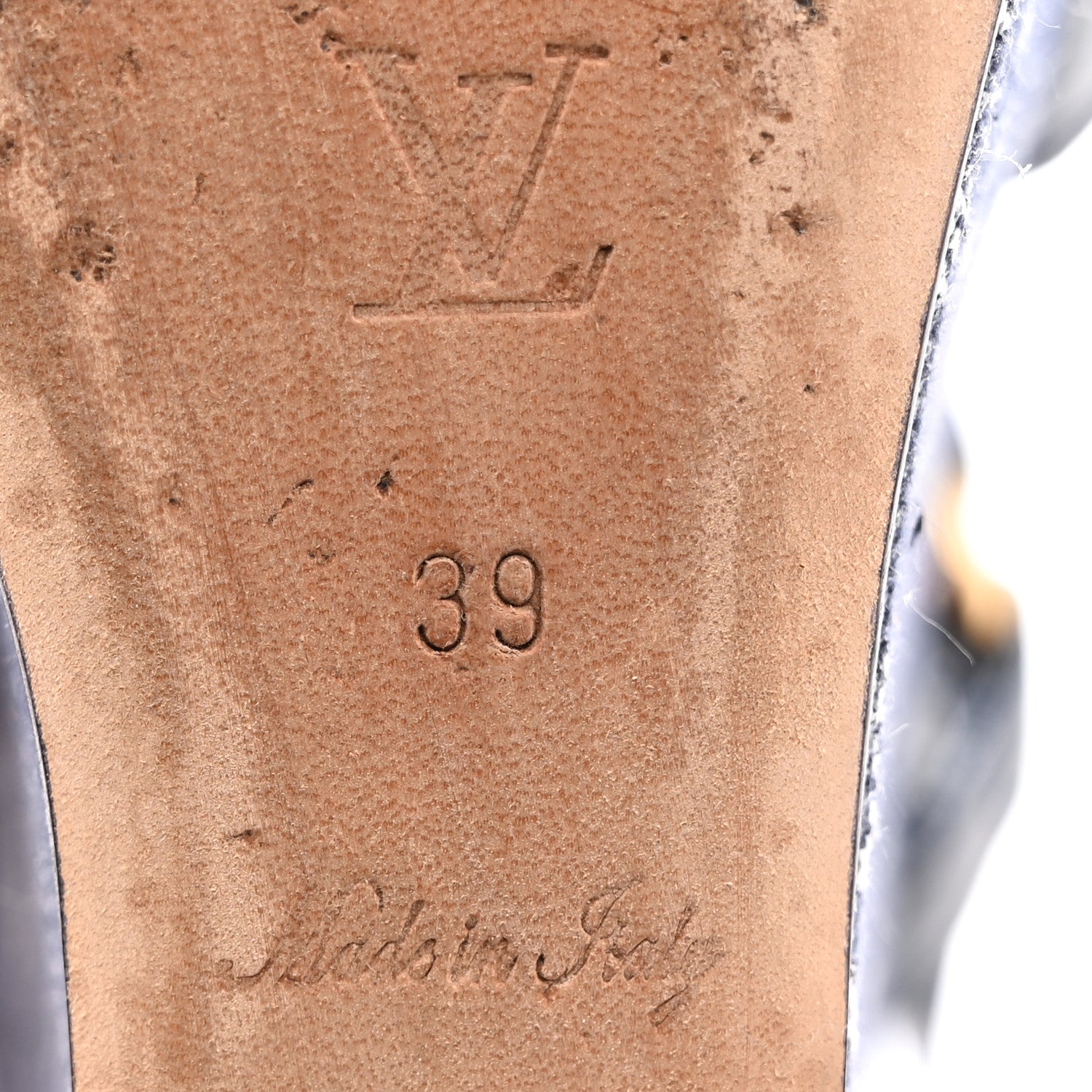Louis Vuitton Calfskin Monogram Denim Ocean Wedge Sandals 39 Blue 8 of 9