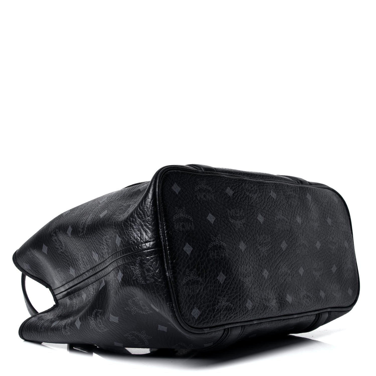 MCM Visetos Shopping Tote Black 3 of 4