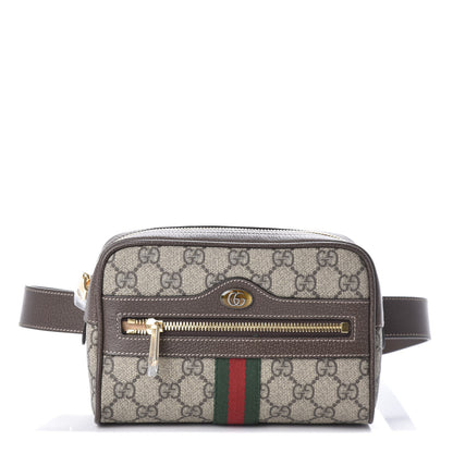 Gucci GG Supreme Monogram Web Small Ophidia Belt Bag 75 30 Dark Brown 1 of 9