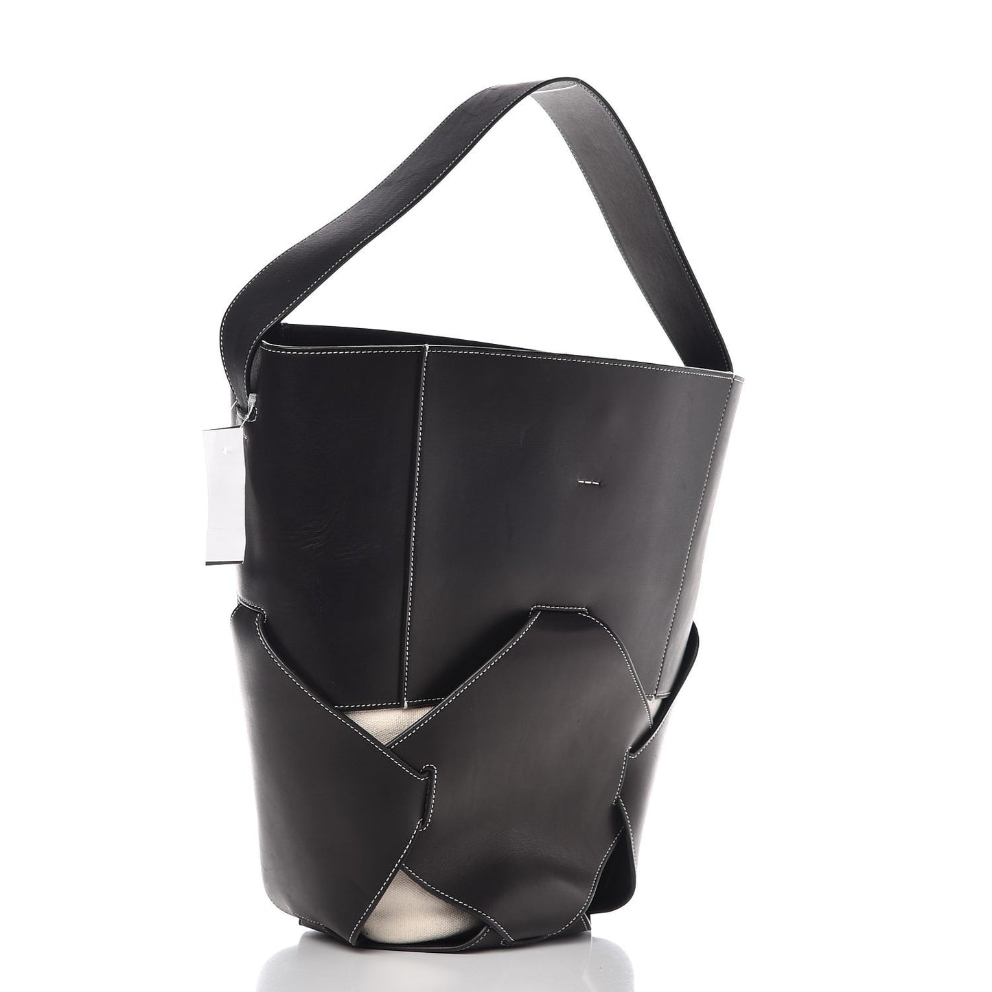 Natural Calfskin Large Holdall Shoulder Bag Black