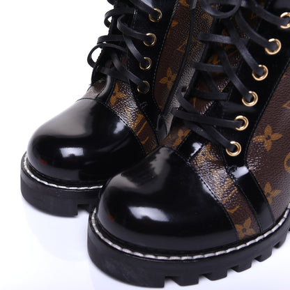 Louis Vuitton Patent Calfskin Monogram Star Trail Ankle Boots 41 Black 6 of 13