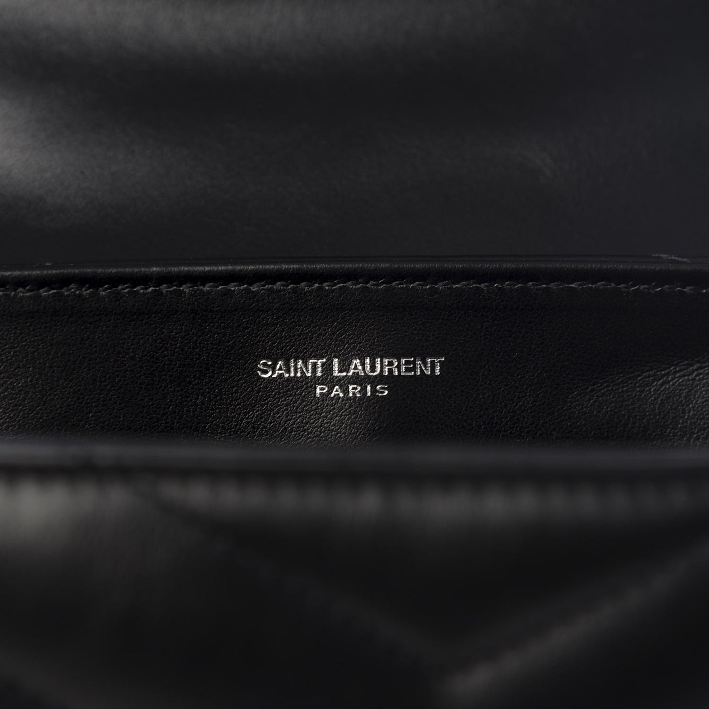 Calfskin Y Quilted Monogram Toy Loulou Crossbody Bag Black