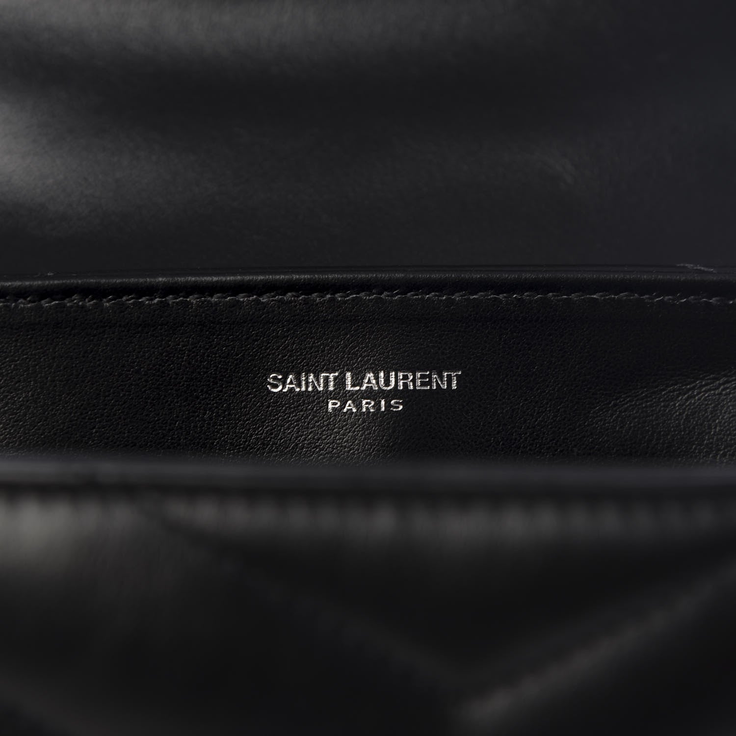 Saint Laurent Calfskin Y Quilted Monogram Toy Loulou Crossbody Bag Black 7 of 8