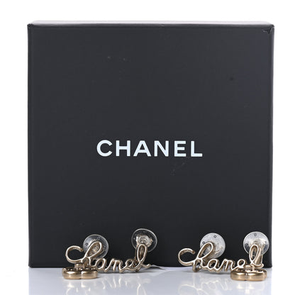 Chanel Metal CC Turnlock Climber Clip On Earrings Gold 5 of 5