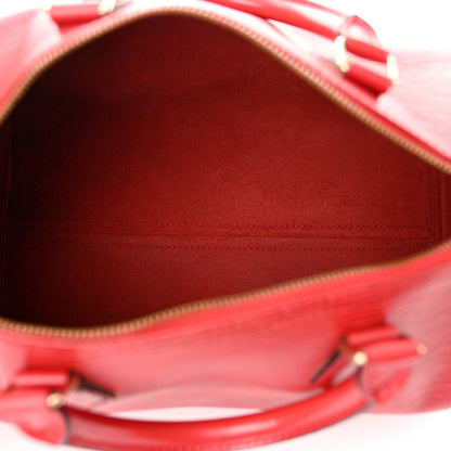Louis Vuitton Epi Speedy 30 Castillan Red 5 of 17