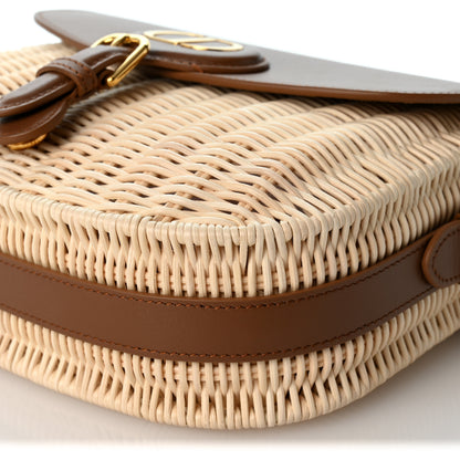 Christian Dior Wicker Calfskin Medium Bobby Flap Golden Saddle 8 of 9